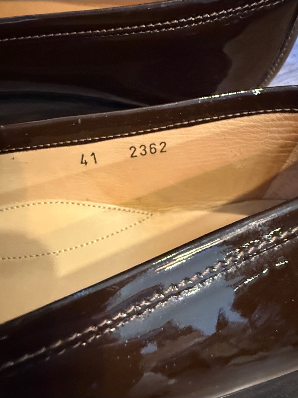Susan Van Der Linde BrownPatent Loafers Size 41 US 9.5-10 - Picture 4 of 7